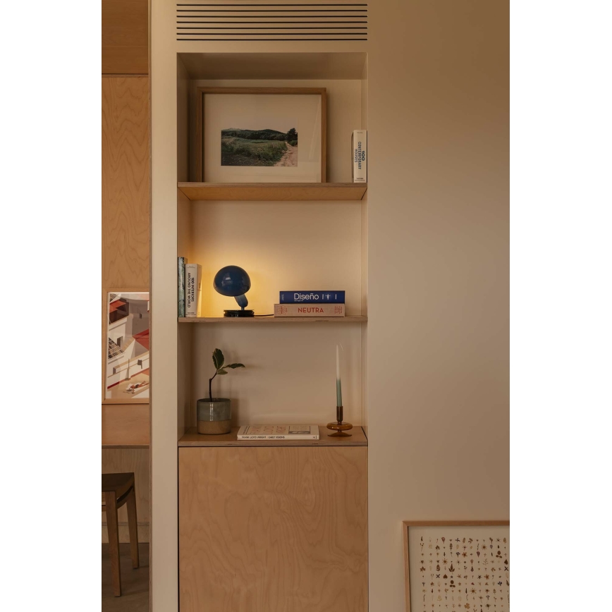 FARO 56102 - Stona lampa sa štipaljkom 2u1 BELA 1xE27/15W/230V plava