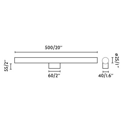 FARO 63553 - LED Rasveta za ogledalo u kupatilu CALMA LED/7W/230V IP44 crno