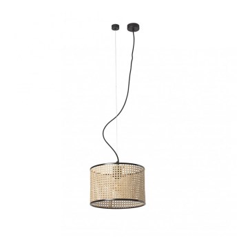 FARO 64314-48 - Luster na sajli MAMBO 1xE27/15W/230V ratan/crno