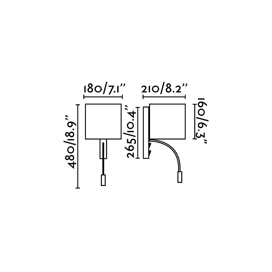 Faro 64323 - LED Zidna lampa 1xE27/3W/230V