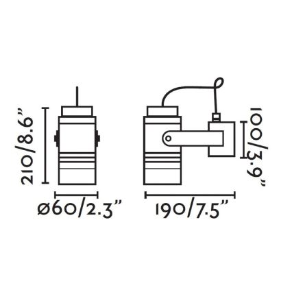 FARO 70260 - Spoljašnja zidna lampa LIT 1xGU10/8W/230V IP54
