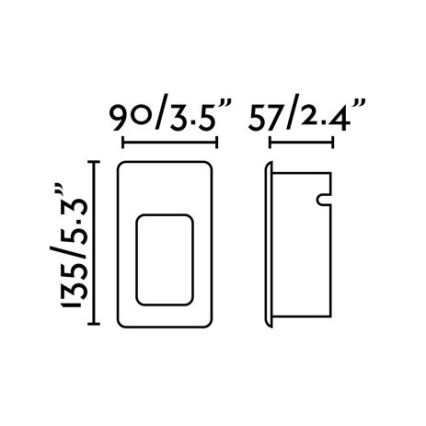 FARO 70396 - LED Spoljašnje ugradbeno svetlo NASE-2 LED/3W/230V IP44