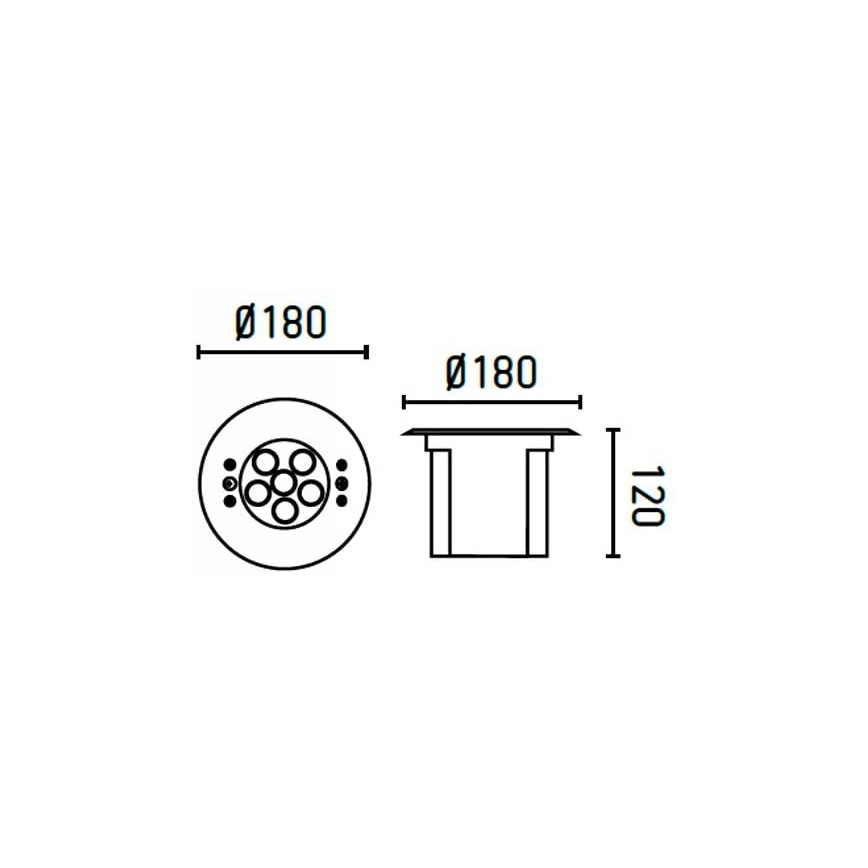 FARO 70456 - LED RGB Spoljašnja ugradna svetiljka EDEL LED/18W/24V IP68