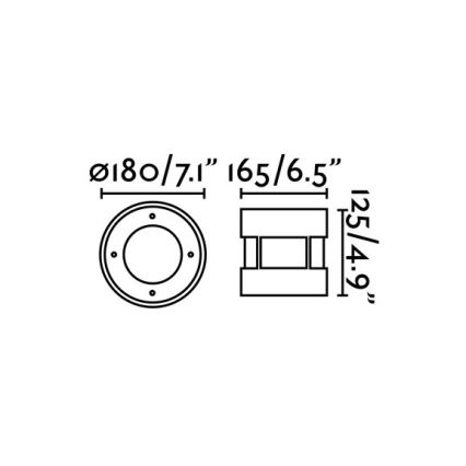 FARO 70589 - LED spoljno ugradno svetlo SURIA-12 LED/12W/230V IK08 IP67