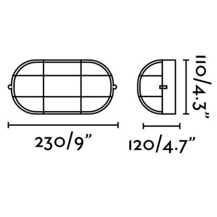 FARO 70998 - Spoljašnja zidna lampa CABO 1xE27/60W/230V IP65