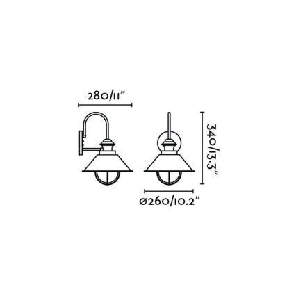 FARO 71128 - Spoljašnje zidno svetlo NAUTICA 1xE27/11W/230V