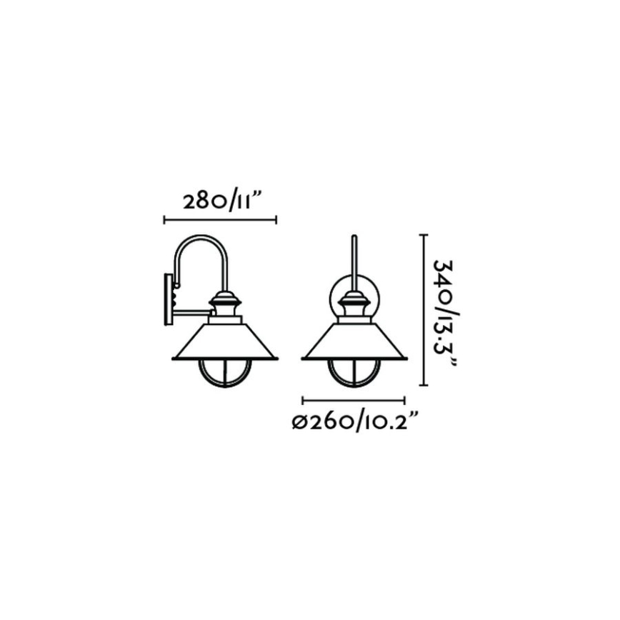 FARO 71128 - Spoljašnje zidno svetlo NAUTICA 1xE27/11W/230V