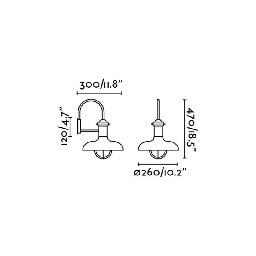 FARO 71140 - Spoljašnja zidna lampa ESTORIL 1xE27/60W/230V