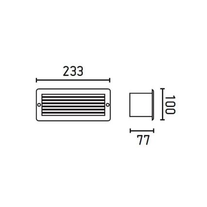 FARO 71480 - Spoljašnja zidna lampa ESCA 1xE27/40W/100-240V IP44