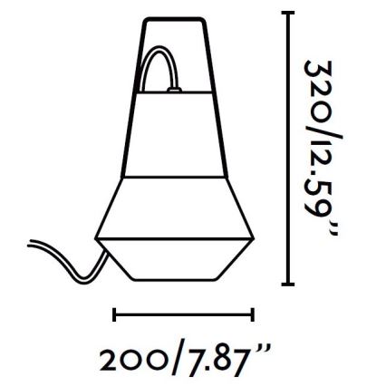 FARO 71562 - Spoljašnja viseća lampa CAT 1xE27/20W/230V IP54