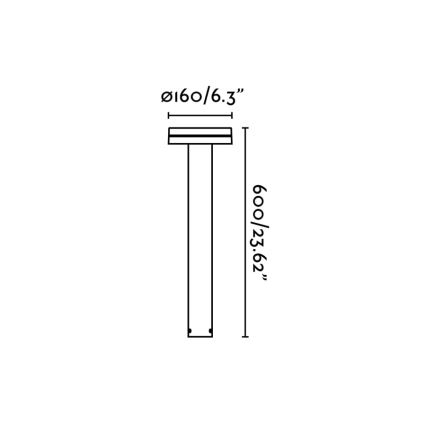 FARO 71949 - LED Spoljna lampa ESPOT LED/9W/230V 2200/2700/3200/4000K IK07 IP65 60 cm braon