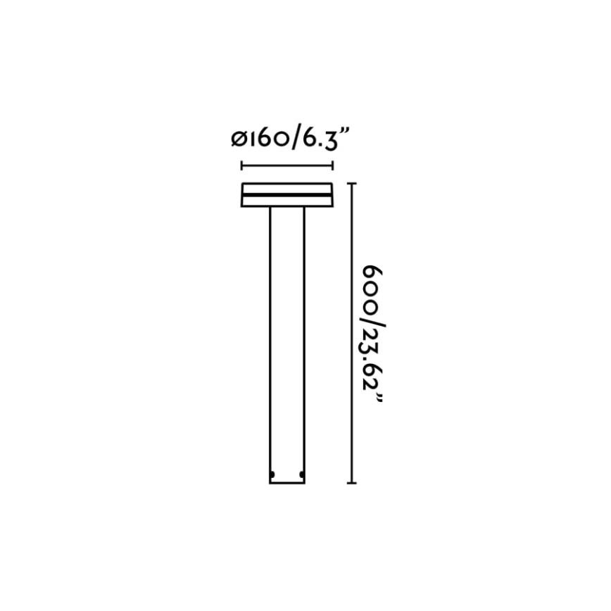 FARO 71949 - LED Spoljna lampa ESPOT LED/9W/230V 2200/2700/3200/4000K IK07 IP65 60 cm braon