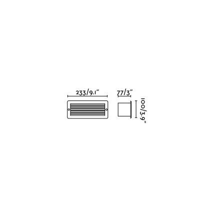 FARO 72094 - LED spoljna ugradna svetiljka STRIPE-1 LED/5W/230V IP54