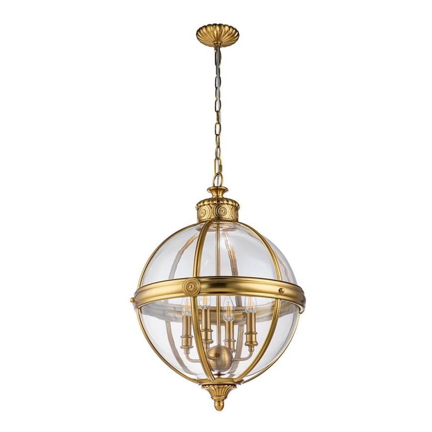 Feiss - Luster na lancu ADAMS 4xE14/60W/230V zlatna