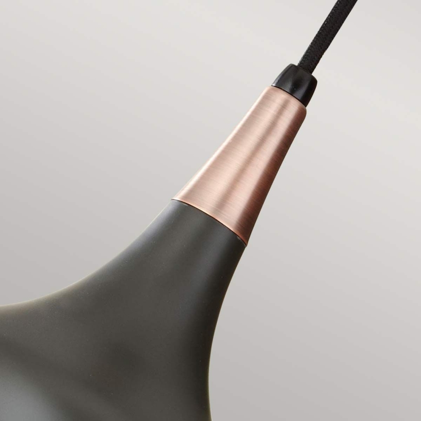 Feiss - Luster na sajli BESO 1xE27/60W/230V prečnik 17,9 cm crna/bakarna