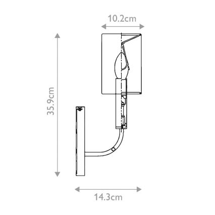 Feiss - Zidna lampa BRIANNA 1xE14/60W/230V