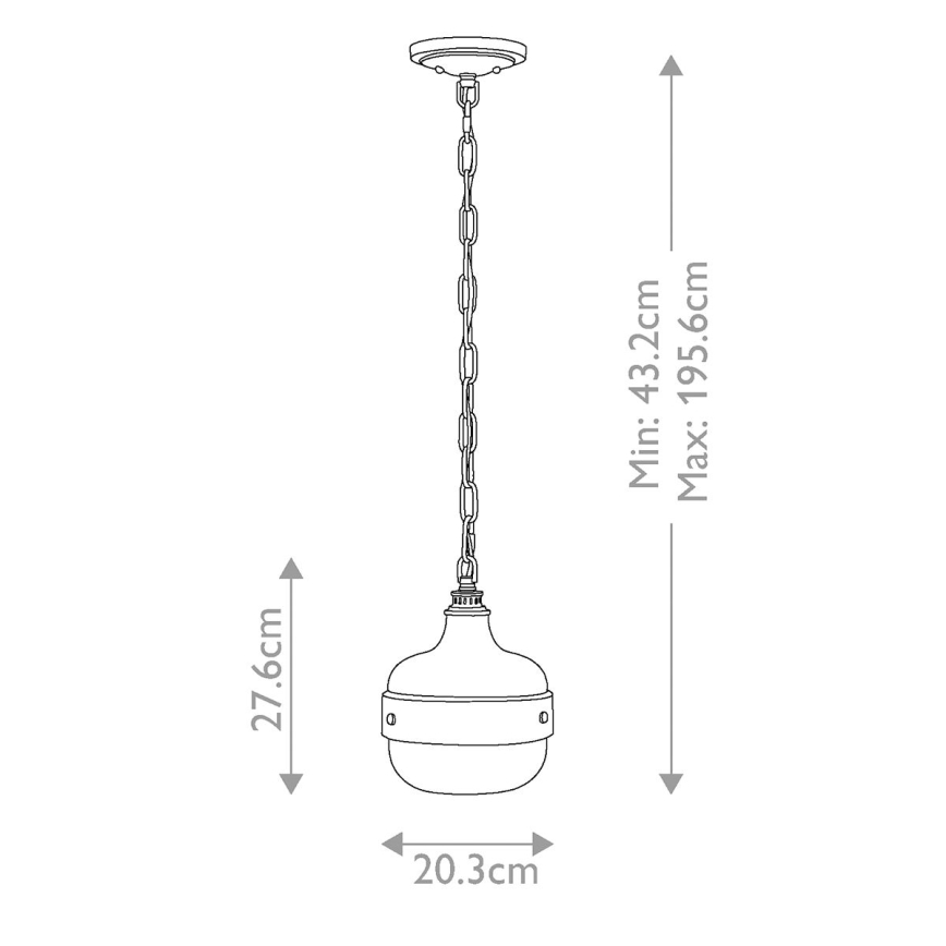 Feiss - Luster na lancu CADENCE 1xE27/75W/230V