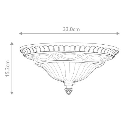 Feiss - Plafonjera DRAWING ROOM 2xE27/60W/230V