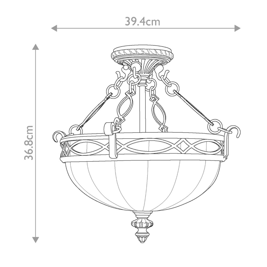 Feiss - Nadgradni luster DRAWING ROOM 2xE27/60W/230V