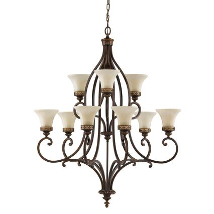 Feiss - Luster na lancu DRAWING ROOM 9xE27/60W/230V
