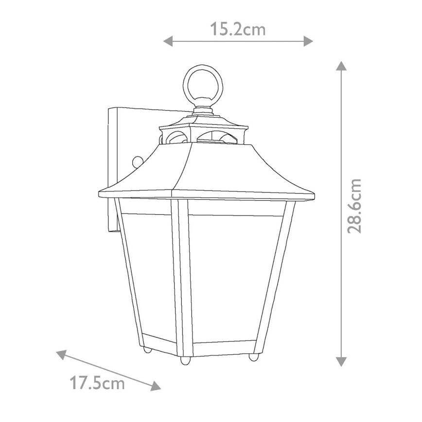 Feiss - Spoljašnja zidna lampa GALENA 1xE27/60W/230V IP44