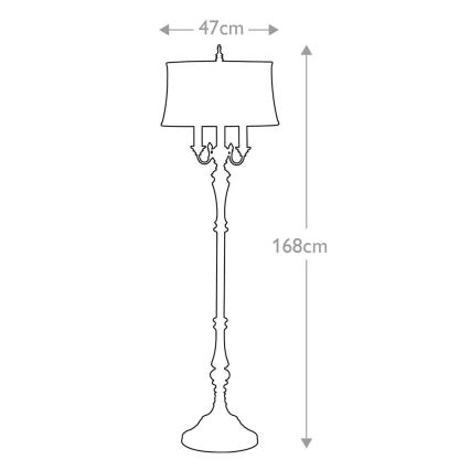 Feiss - Podna lampa GIBSON 4xE27/60W/230V