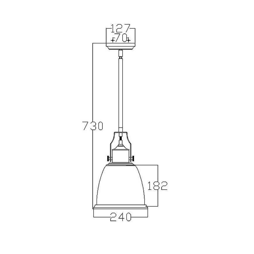 Feiss - Viseći luster HOBSON 1xE27/60W/230V srebrno