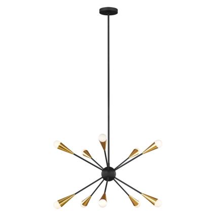 Feiss - LED Viseći luster JAX 10xG9/3W/230V crno/zlatna