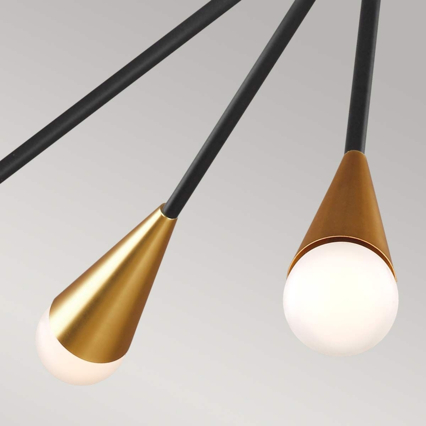 Feiss - LED Viseći luster JAX 10xG9/3W/230V crno/zlatna