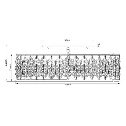 Feiss - Plafonjera LUCIA 6xE27/60W/230V