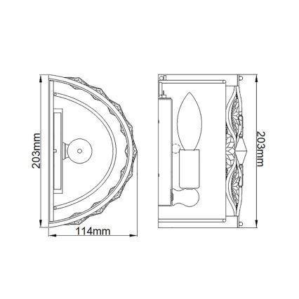 Feiss - Zidna lampa LUCIA 1xE14/40W/230V