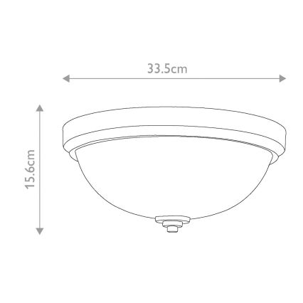 Feiss - Plafonsko svetlo za kupatilo MALIBU 2xE27/60W/230V IP44