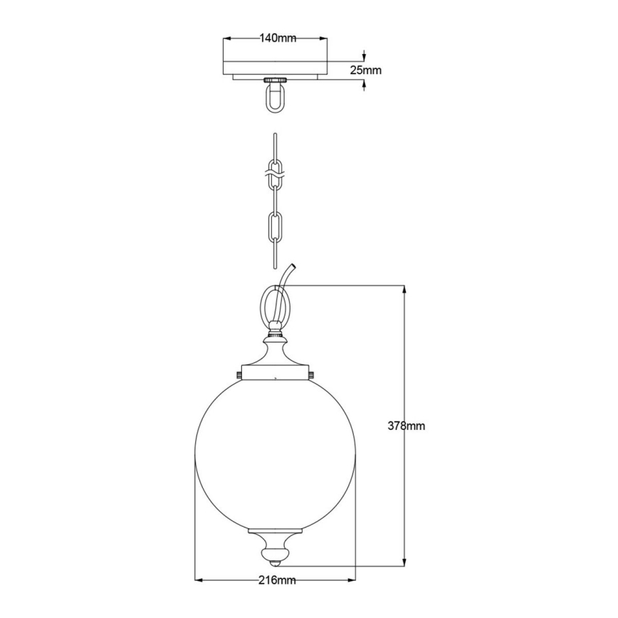 Feiss - Luster na lancu PARKMAN 1xE27/60W/230V