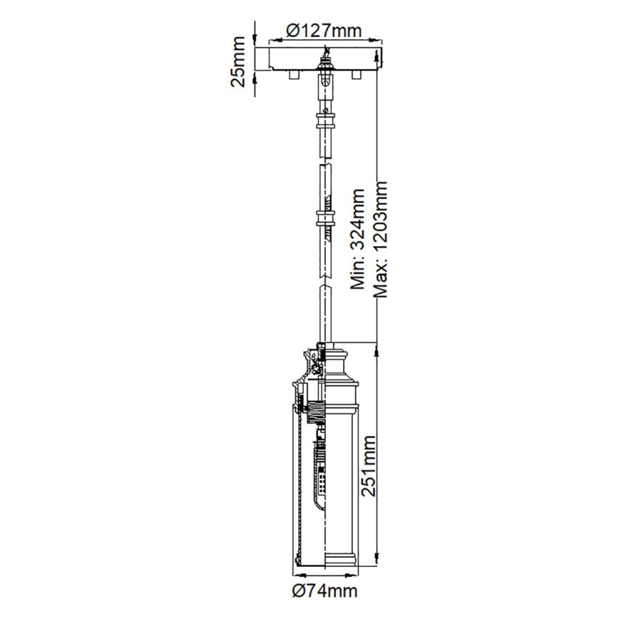 Feiss - LED Luster za kupatilo na šipci PAYNE 1xG9/3W/230V IP44