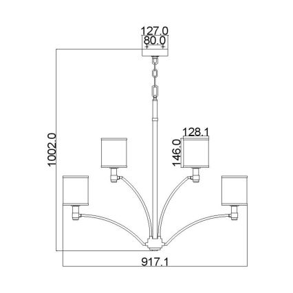 Feiss - Luster na lancu PROSPECT PARK 9xE27/60W/230V