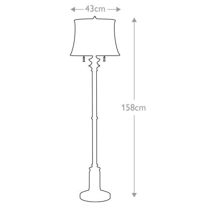 Feiss - Podna lampa STATEROOM 2xE27/60W/230V srebrno