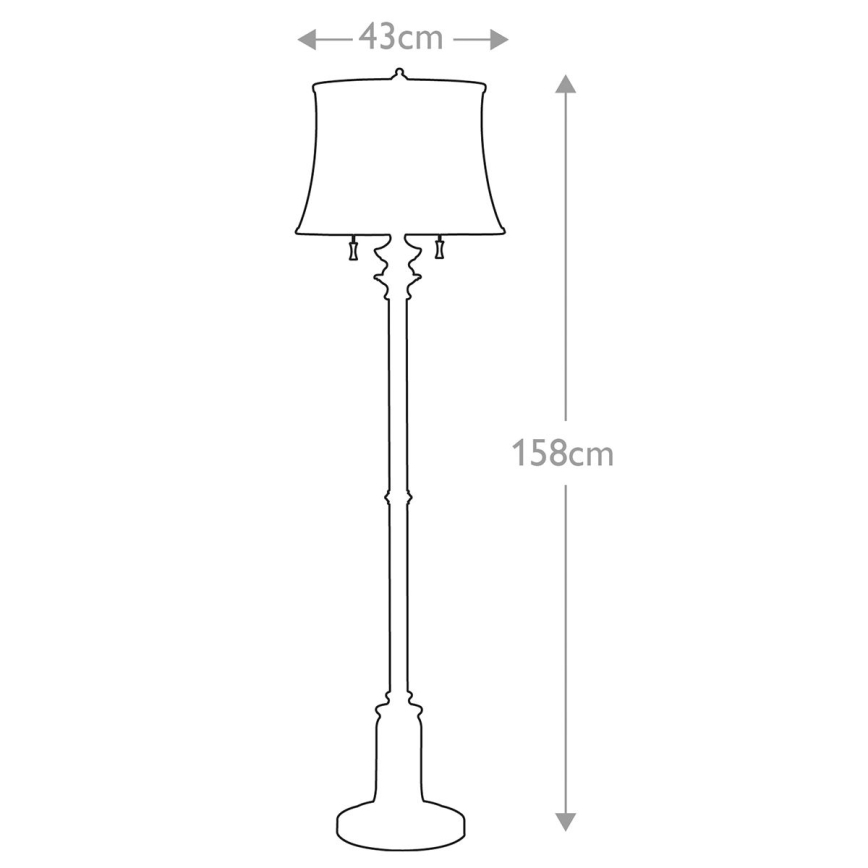 Feiss - Podna lampa STATEROOM 2xE27/60W/230V srebrno