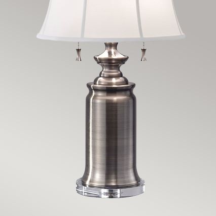 Feiss - Stona lampa STATEROOM 2xE27/60W/230V srebrno