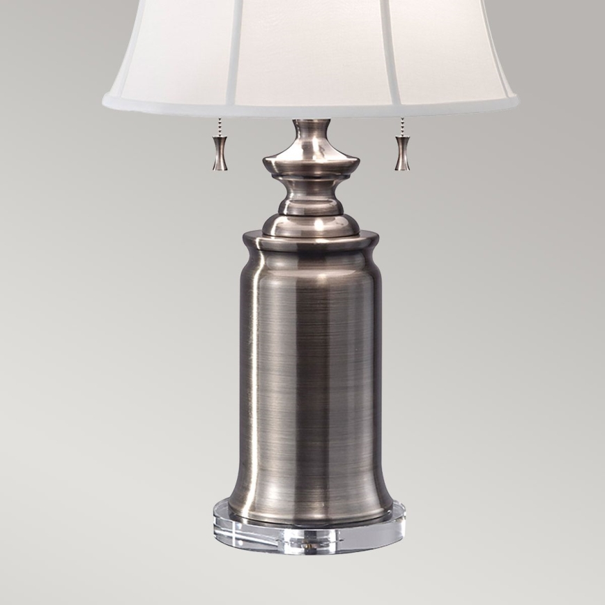 Feiss - Stona lampa STATEROOM 2xE27/60W/230V srebrno