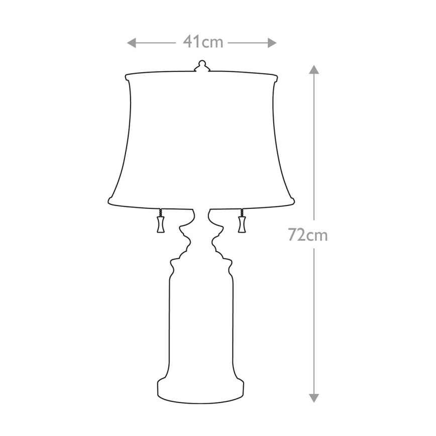 Feiss - Stona lampa STATEROOM 2xE27/60W/230V srebrno