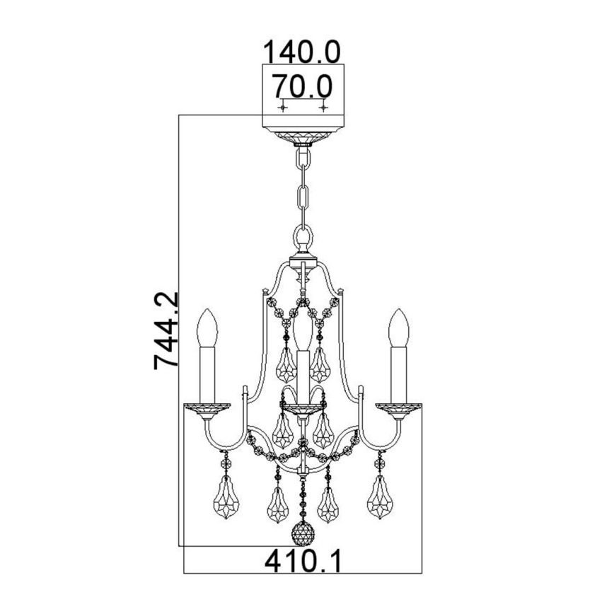 Feiss - Luster na lancu VALENTINA 4xE14/60W/230V