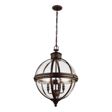 Feiss - Luster na lancu ADAMS 4xE14/60W/230V bronzana