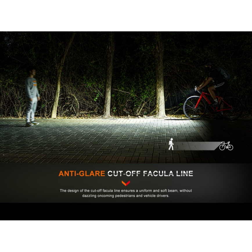 Fenix BC15R - LED Prigušiva punjiva lampa za bicikl LED/USB IP66 400 lm 31,5 h