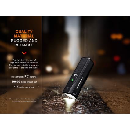 Fenix BC15R - LED Prigušiva punjiva lampa za bicikl LED/USB IP66 400 lm 31,5 h