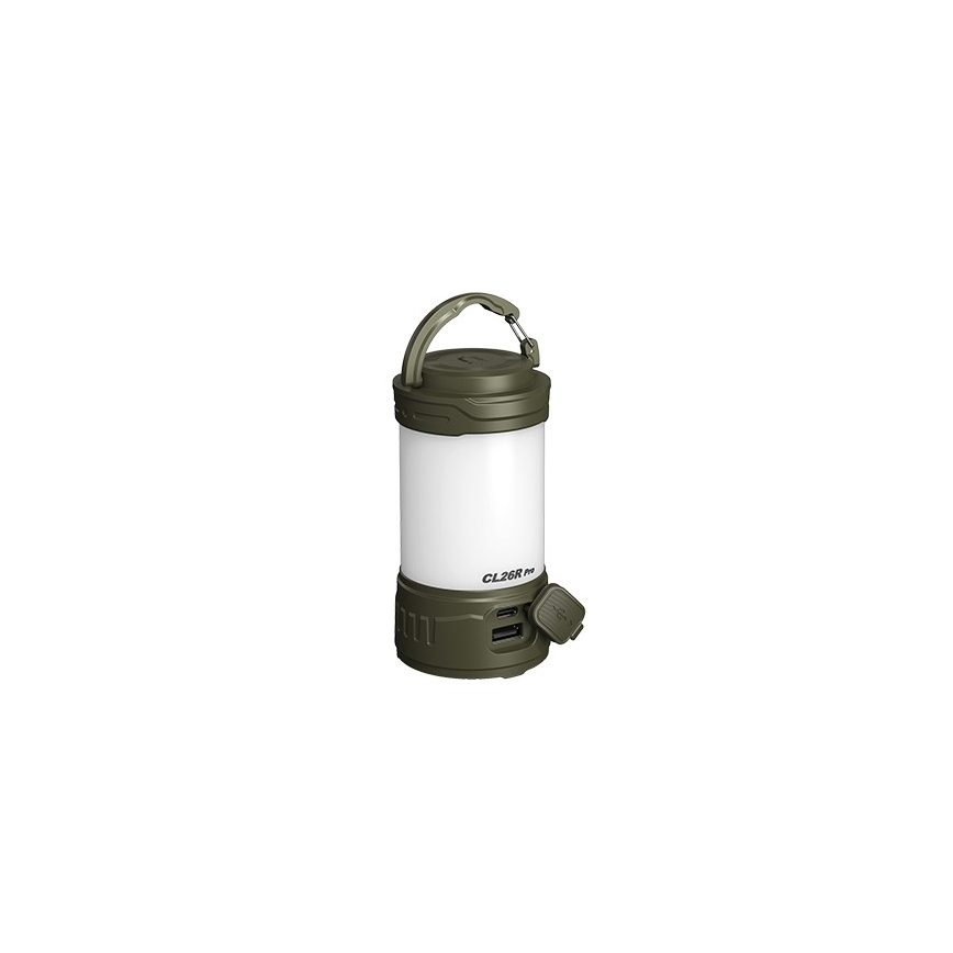 Fenix CL26RPROOLI - LED Prigušiva prenosna punjiva lampa LED/USB IP66 650 lm 408 h zelena