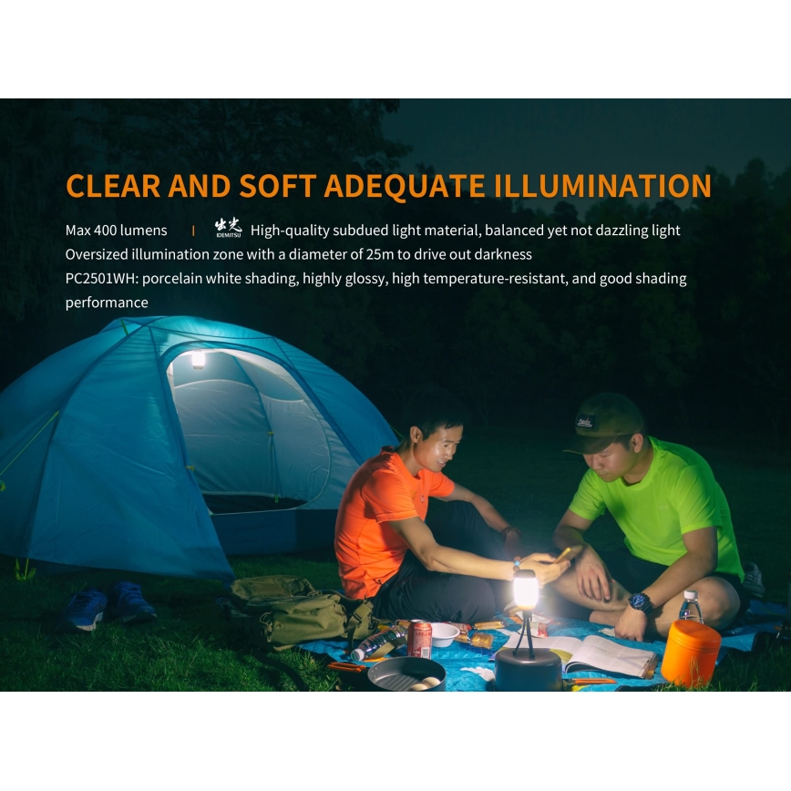 Fenix CL26RRED - LED Prigušiva prenosna punjiva lampa LED/USB/2xCR123A IP66 400 Im 400 h 2600 mAh narandžasta