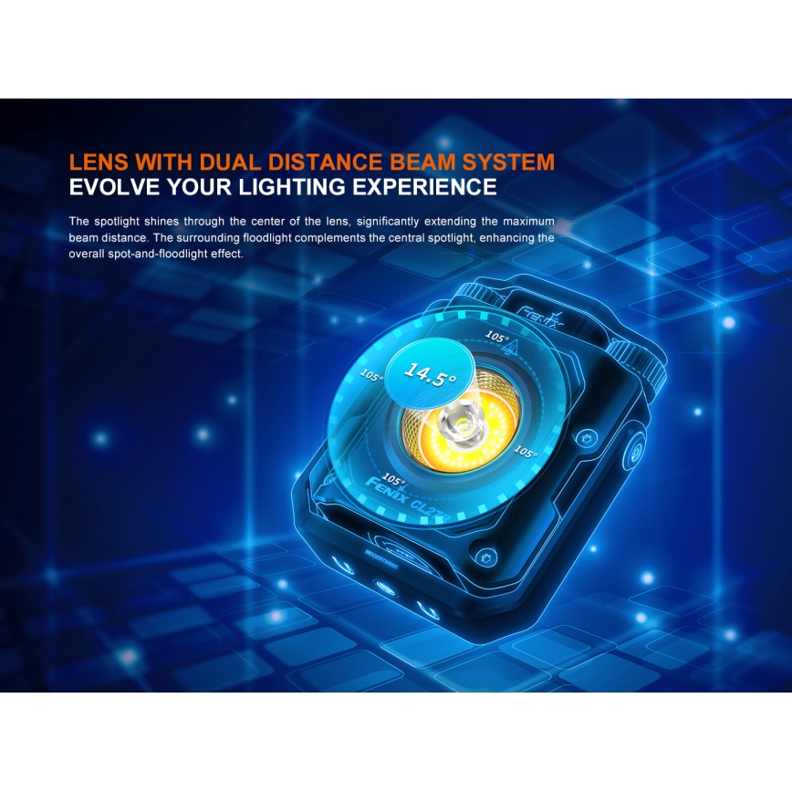 Fenix CL27RGRE - LED Prigušiva punjiva lampa LED/USB IP66 1600 Im 285 h 5000 mAh