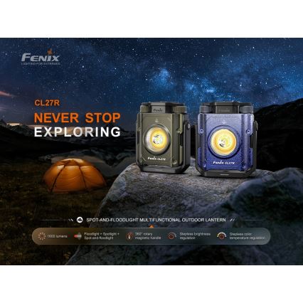 Fenix CL27RGRE - LED Prigušiva punjiva lampa LED/USB IP66 1600 lm 285 h