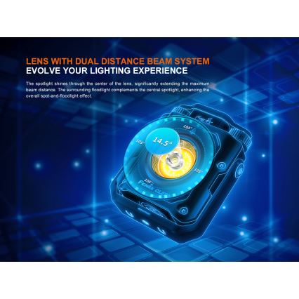 Fenix CL27RGRE - LED Prigušiva punjiva lampa LED/USB IP66 1600 lm 285 h