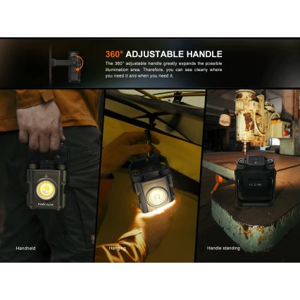 Fenix CL27RGRE - LED Prigušiva punjiva lampa LED/USB IP66 1600 lm 285 h